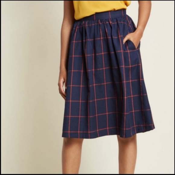 ModCloth Refined Timing A-Line Skirt - Picture 1 of 10